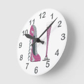 靴のアートクロックをスティレット ラウンド壁時計 (傾斜)