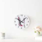 靴のアートクロックをスティレット ラウンド壁時計 (ホーム)