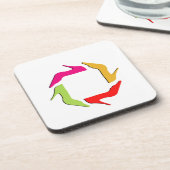 靴のアートワーク コースター (左側)