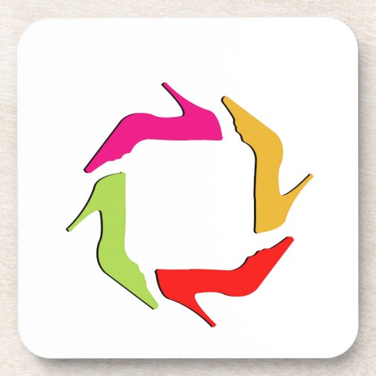 靴のアートワーク コースター (正面)