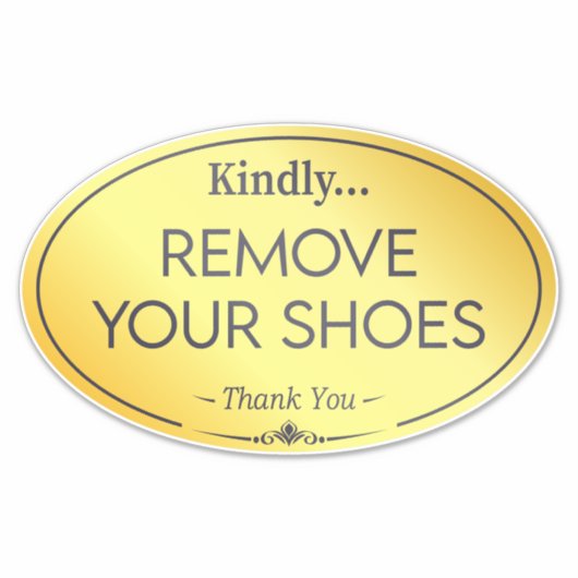 靴のサインなし シール (正面)