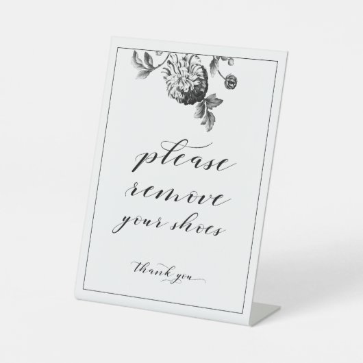 靴のサインを取り除いてください 台座サイン (正面)