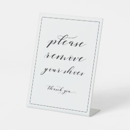 靴のサインを取り除いてください 台座サイン