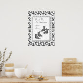 靴のサインを外してくれてありがとう ポスター (キッチン)