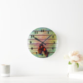 靴のスケッチ ラウンド壁時計 (ホーム)