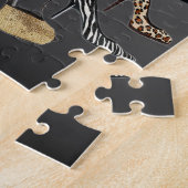 靴のハイヒールのコラージュはカスタマイズ ジグソーパズル (側面)