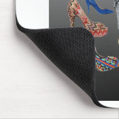 靴のハイヒールのコラージュはカスタマイズ マウスパッド (コーナー)