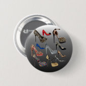 靴のハイヒールのコラージュはカスタマイズ 缶バッジ (正面&裏面)