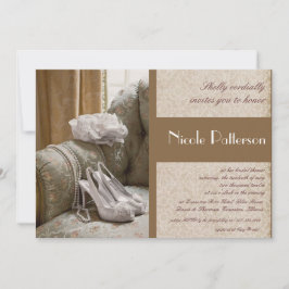 靴のブライ結婚ダルシャワーの招待 招待状