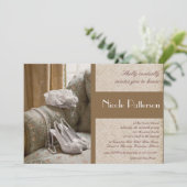 靴のブライ結婚ダルシャワーの招待 招待状 (スタンド正面)