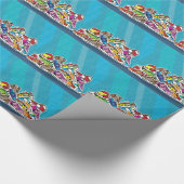 靴のベクトルポップアートの山 ラッピングペーパー (角)