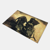 靴のペア – ファンゴッホフロアマット ドアマット (アングル)