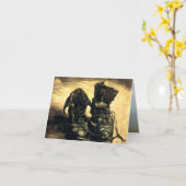 靴のペア – ファンゴッホ カード (黄色い花)