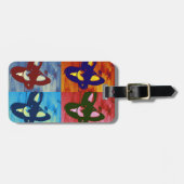 靴のポップアートを叩いて下さい ラゲッジタグ (正面横)