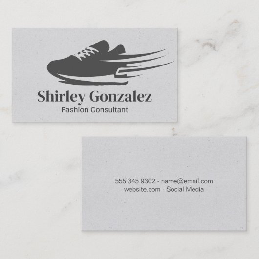 靴のロゴ 名刺 (正面/裏面)