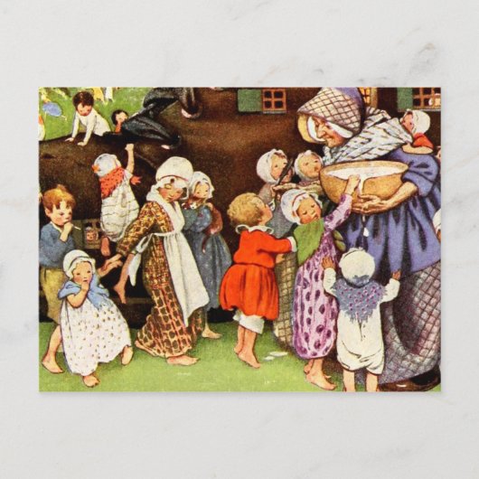 靴の中に住んでいる老婦人がいた ポストカード (正面)