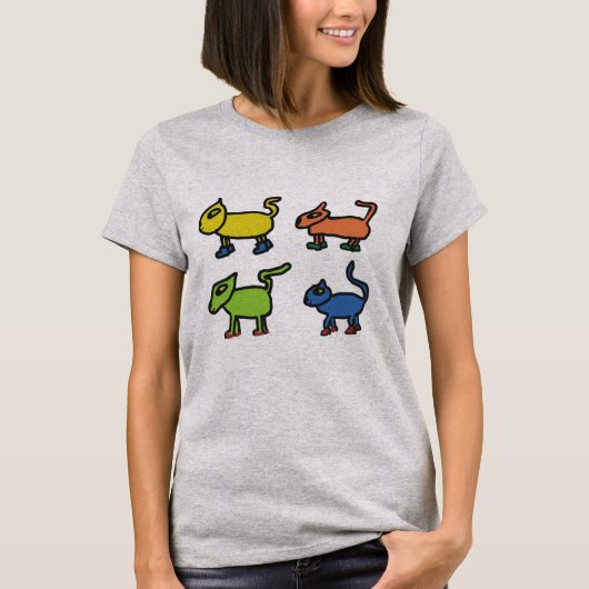 靴の中の猫 Tシャツ (正面)