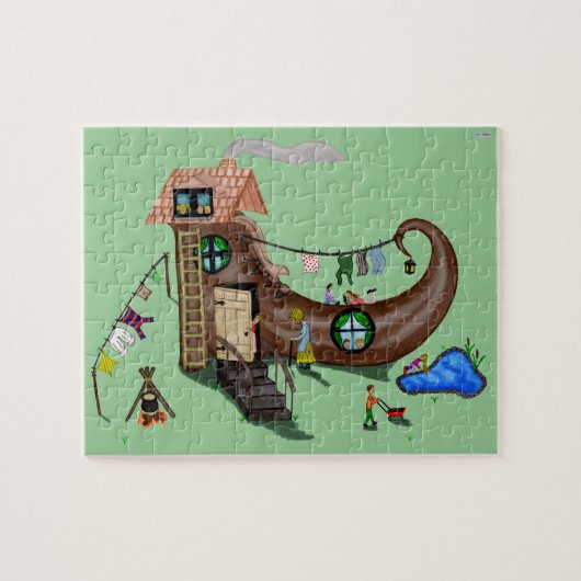 靴の中の老婆 ジグソーパズル (横)