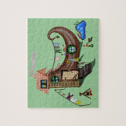 靴の中の老婆 ジグソーパズル (縦)