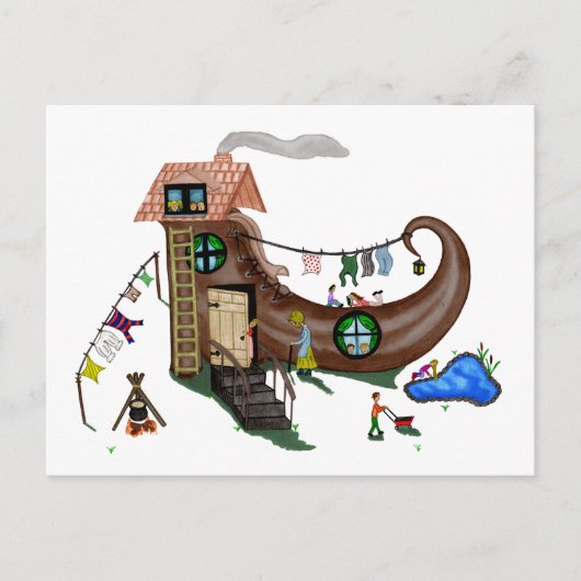 靴の中の老婆 ポストカード (正面)