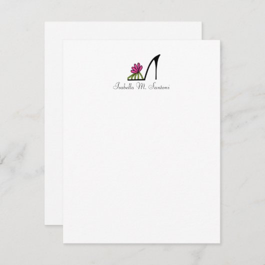 靴の個人文房具, 4.25x5.5#シヨウカノフクセイ# 招待状 (正面/裏面)