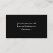 靴の名刺を持つスタイリッシュな女性 名刺 (裏面)