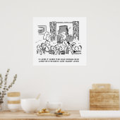 靴の子供を寝かせたお婆さん ポスター (キッチン)