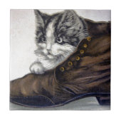 靴の子猫 タイル (正面)