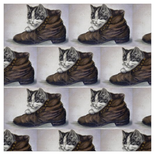 靴の子猫 ファブリック (見本)