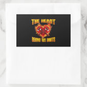 靴の後ろのハート|消防士好き 長方形シール (バッグ)