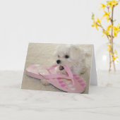 靴の愛 カード (黄色い花)