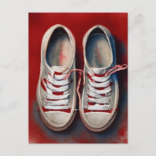 靴の手スケッチおもしろい ポストカード (正面)