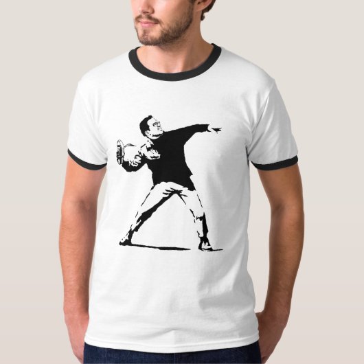 靴の投げる人 Tシャツ (正面)