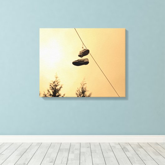 靴の揺れ キャンバスプリント (インサイチュ (ウッドフロア))