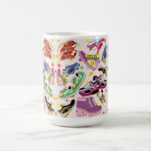 靴の模様 コーヒーマグカップ (中央)