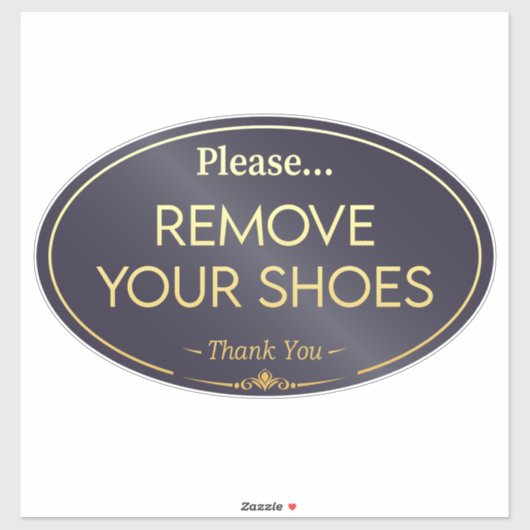 靴の看板を外して下さい シール (シート)