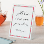 靴の看板を外して下さい 台座サイン (インサイチュ)