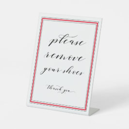 靴の看板を外して下さい 台座サイン