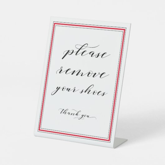 靴の看板を外して下さい 台座サイン (正面)