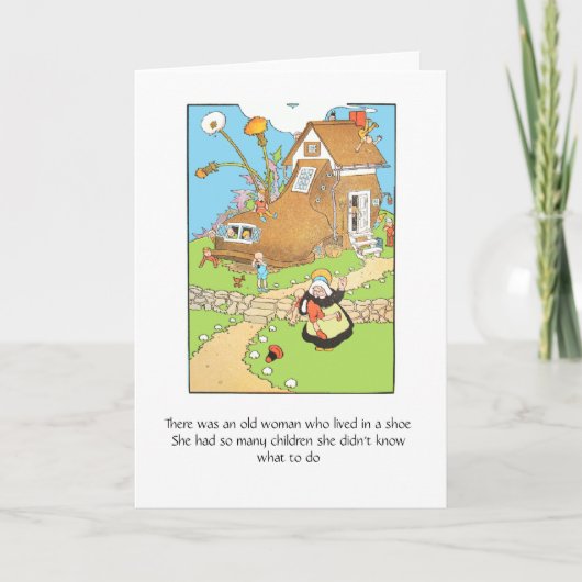 靴の老女、挨拶状 カード (正面)