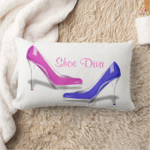 靴の花型女性歌手-靴は私に幸せなハイヒールの小剣をします ランバークッション (ブランケット)