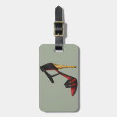 靴の荷物のラベル ラゲッジタグ (正面縦)