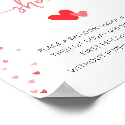 靴の赤ちゃんシャワーゲームサインを結ぶ ポスター (角)