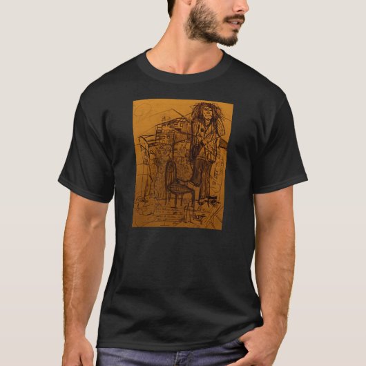 靴の輝きを待つのを怖がる Tシャツ (正面)