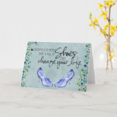 靴はあなたの人生の挨拶車を変えることができます カード (黄色い花)