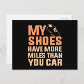 靴はハーフマラソンの走者ランニングの数が多い 案内ポストカード (正面/裏面)