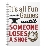 靴をなくすまでおもしろいとゲームを運ぶ ノートブック (正面)