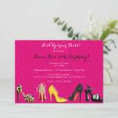 靴をテーマにした招待状 - 誕生日やその他の行事に 招待状