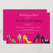 靴をテーマにした招待状 - 誕生日やその他の行事に 招待状