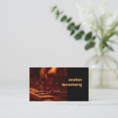 靴を作っている蹄鉄工 名刺 (スタンド正面)